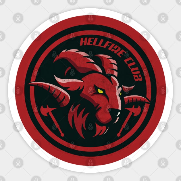 Hellfire Club Vintage Sticker by CTShirts